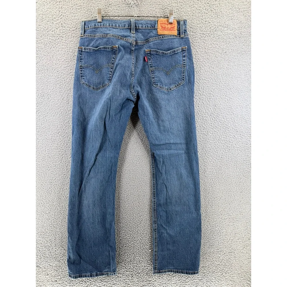 Levis 514 Straight Fit Mens Jeans Blue Denim Medium Wash 33x31 Pants